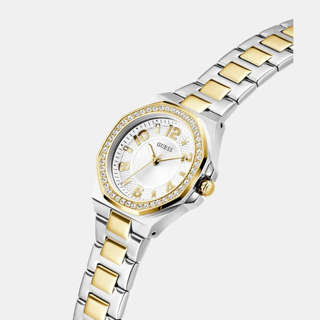 Women Quartz White Dial Analog Stainless Steel Watch GW0877L5