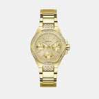 Guess Trend Women Quartz Champagne Dial Multi-Function Stainless Steel Watch GW0878L2