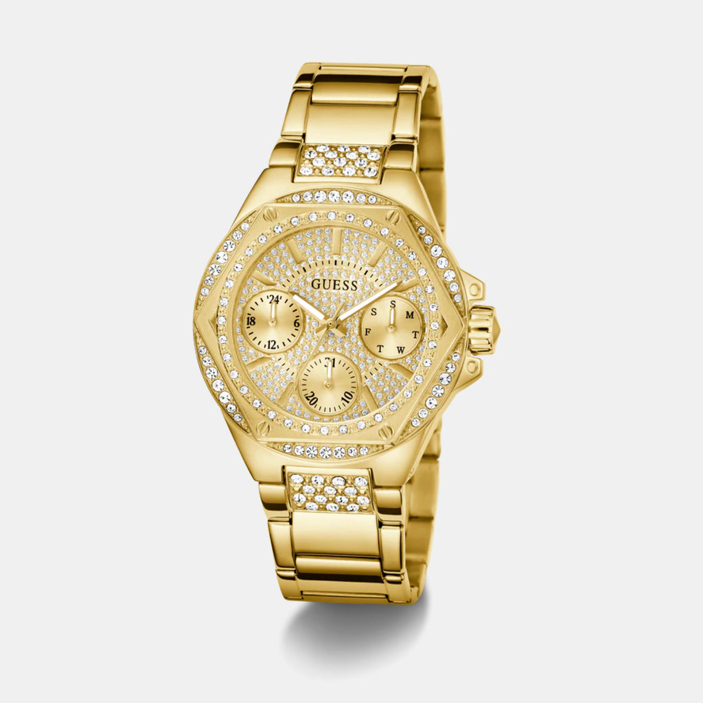 Guess Trend Women Quartz Champagne Dial Multi-Function Stainless Steel Watch GW0878L2