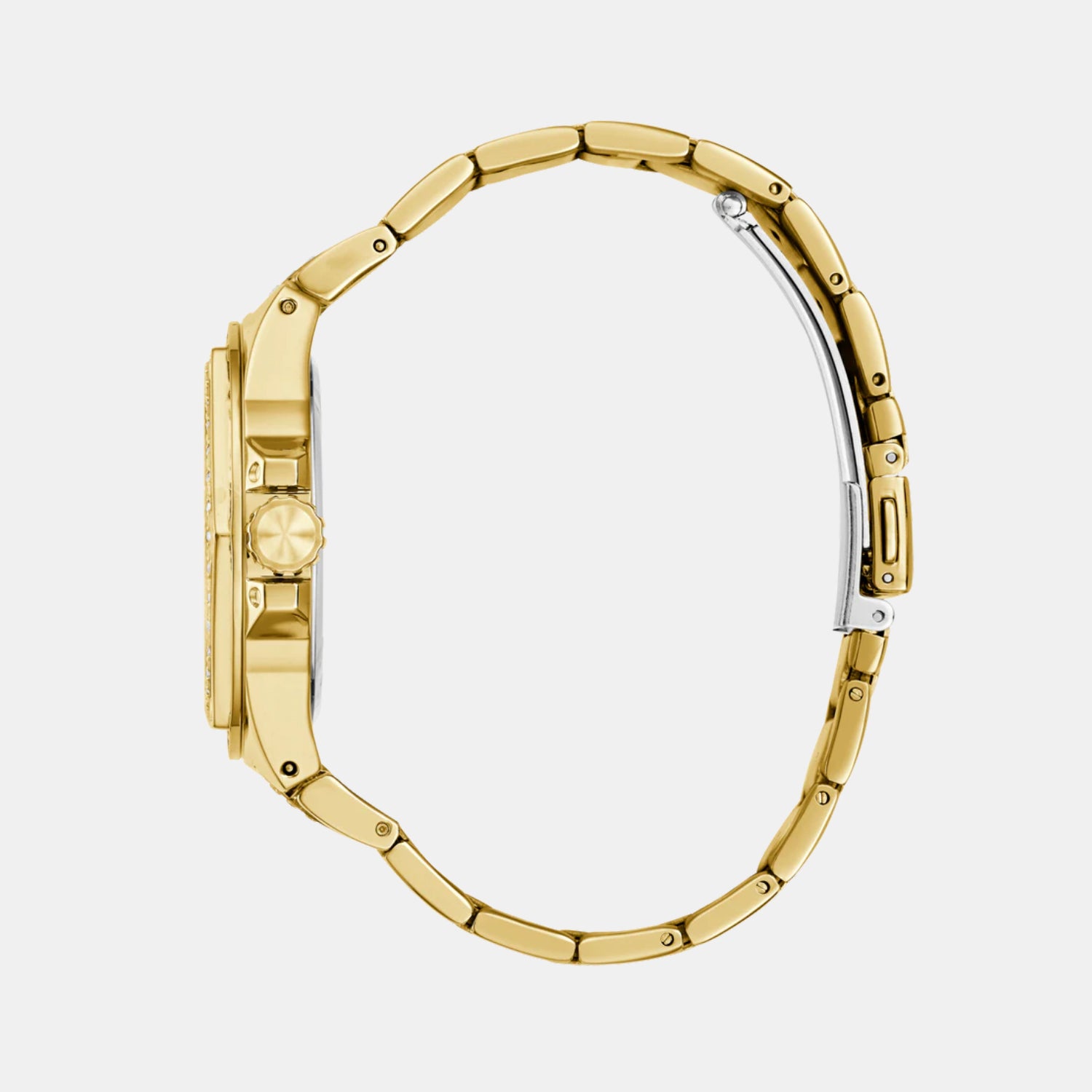 Guess Trend Women Quartz Champagne Dial Multi-Function Stainless Steel Watch GW0878L2