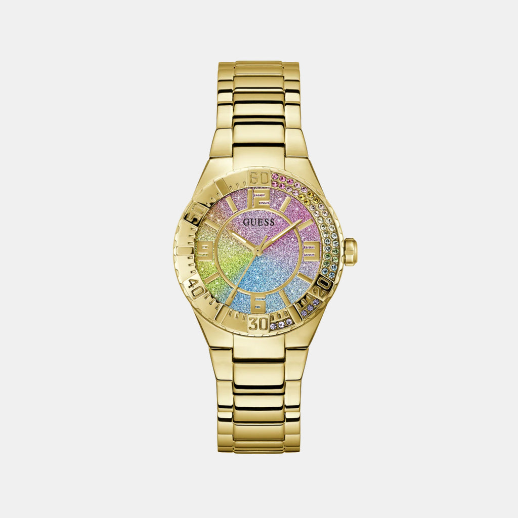 Guess Trend Women Quartz Rainbow Dial Analog Stainless Steel Watch GW0882L2