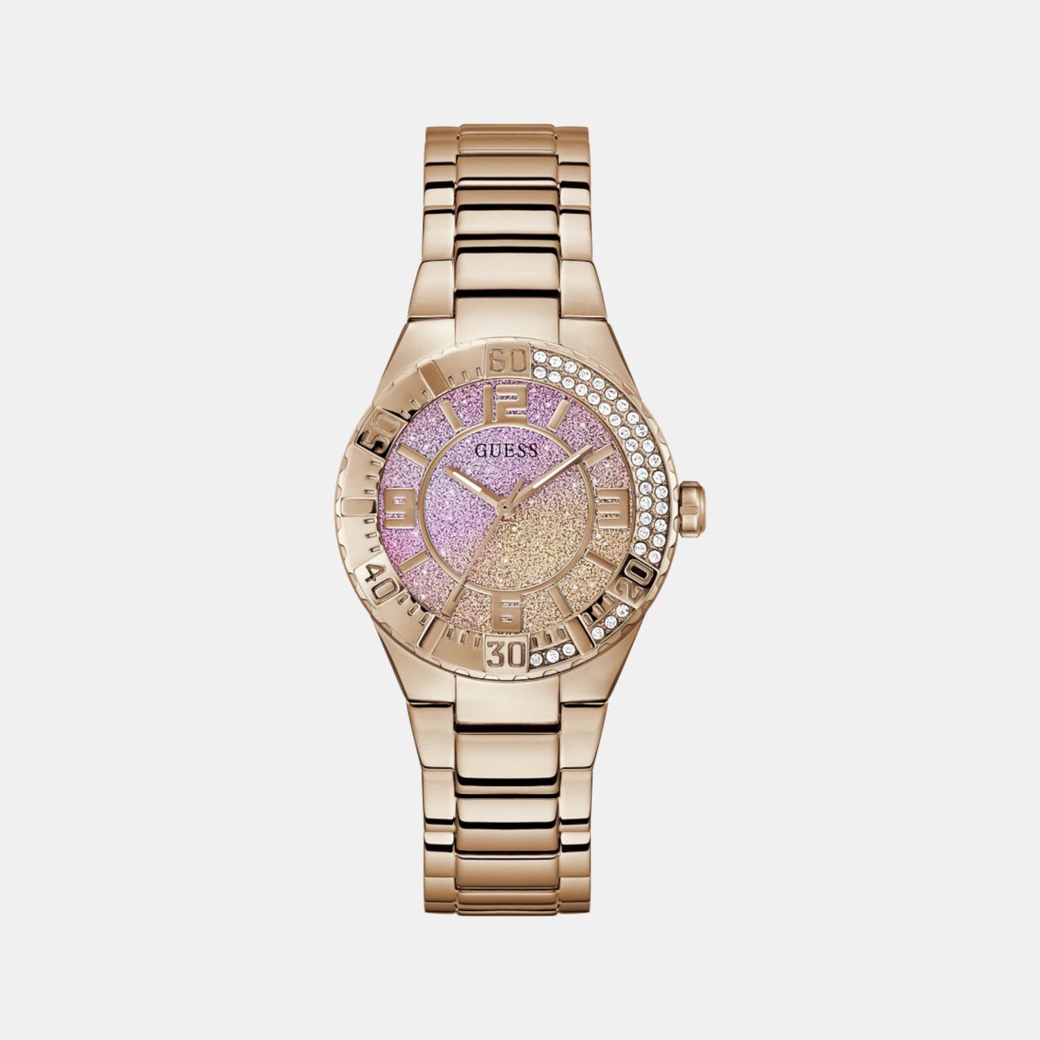 Women Quartz Pink Dial Analog Stainless Steel Watch GW0882L3