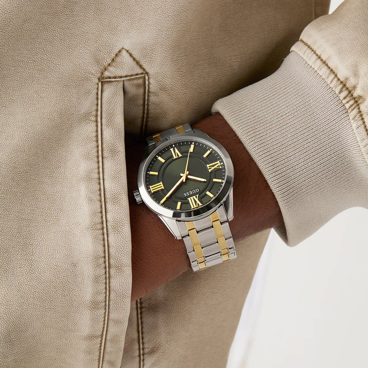 Gd Elliot Men Quartz Green Dial Analog Stainless Steel GW0893G1