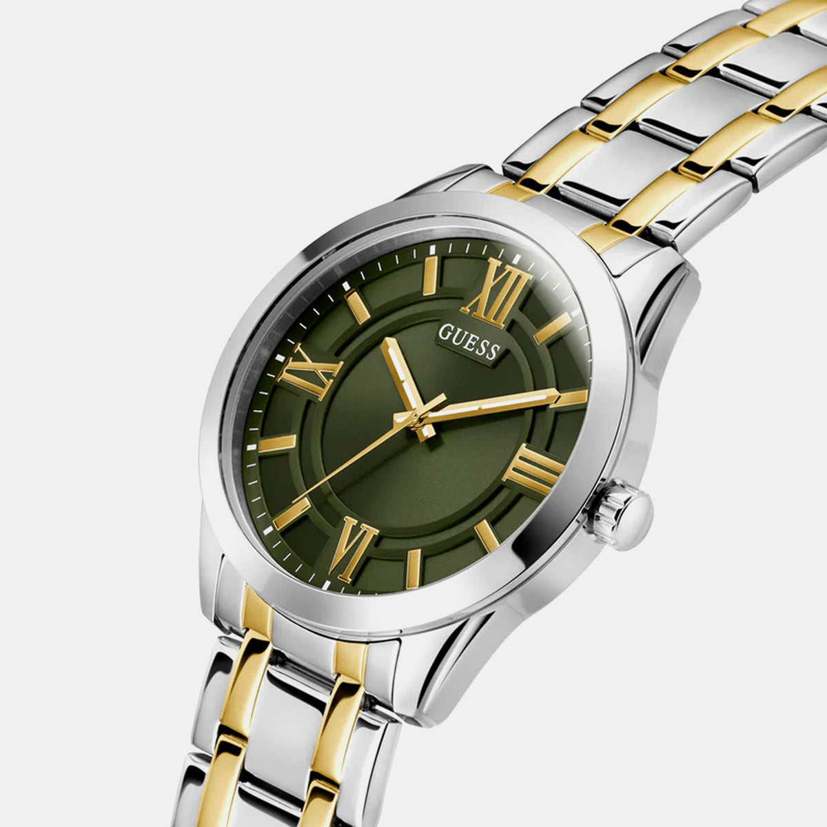 Gd Elliot Men Quartz Green Dial Analog Stainless Steel Watch Gw0893G1