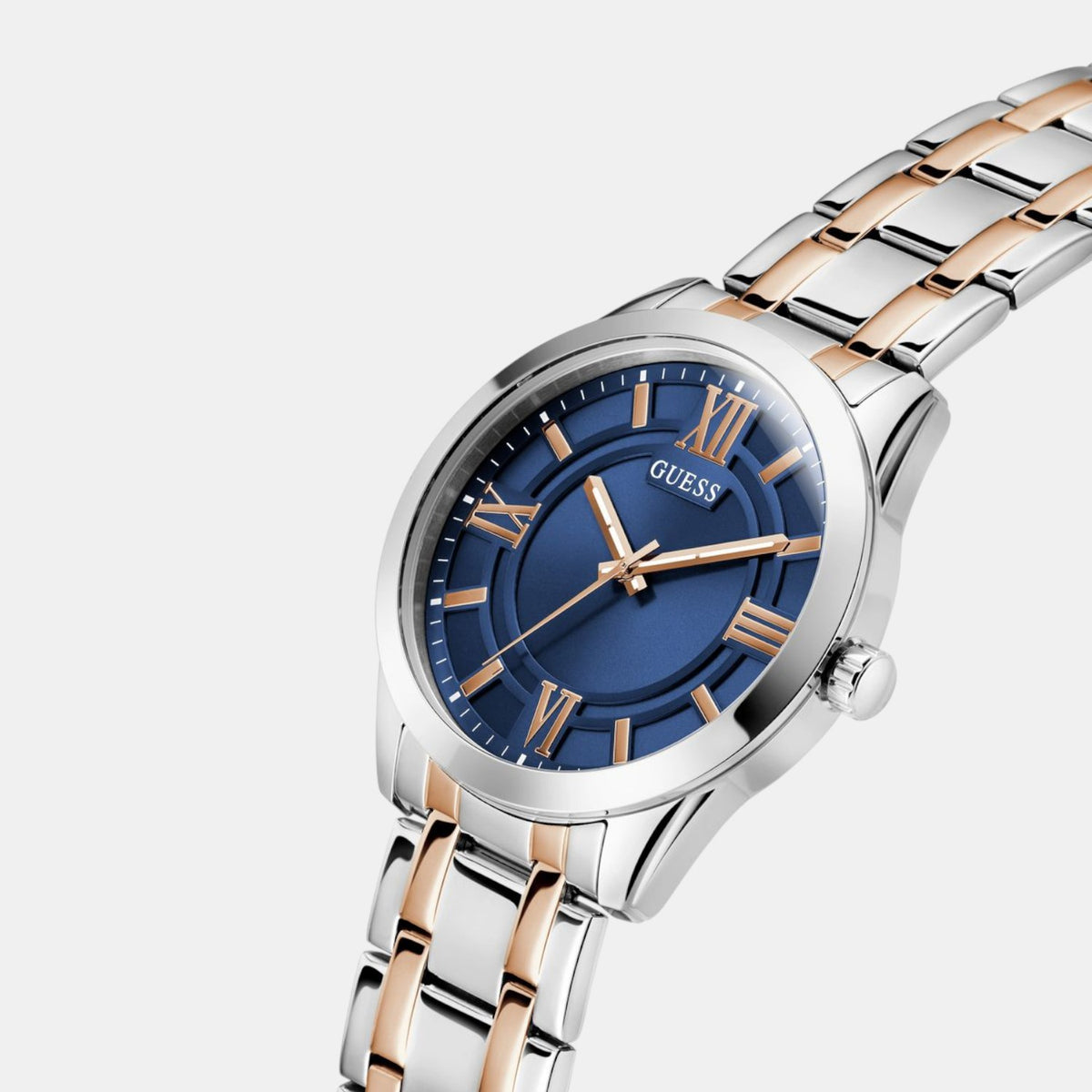Gd Elliot Men Quartz Blue Dial Analog Stainless Steel Watch Gw0893G2