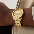 Elliot Men Quartz Champagne Dial Analog Stainless Steel Watch GW0893G3