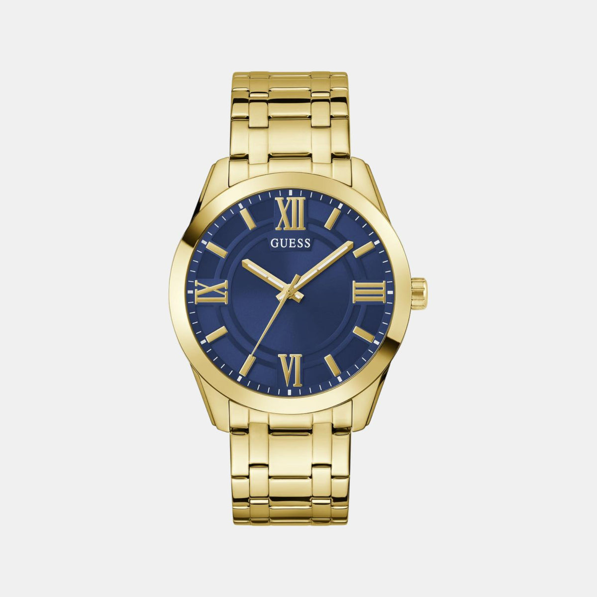 Gd Elliot Men Quartz Blue Dial Analog Stainless Steel Watch Gw0893G5