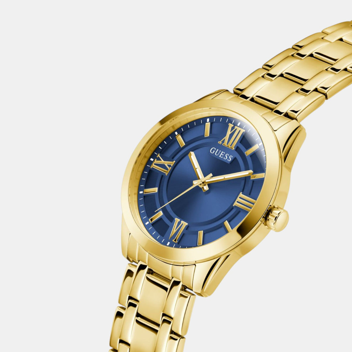 Gd Elliot Men Quartz Blue Dial Analog Stainless Steel Watch Gw0893G5