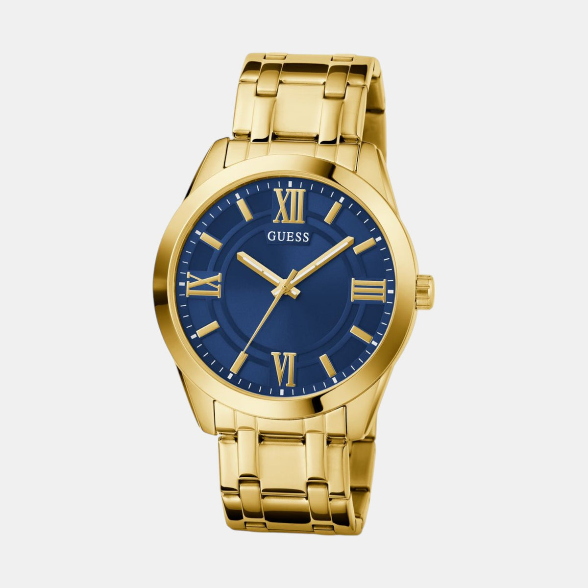 Gd Elliot Men Quartz Blue Dial Analog Stainless Steel Watch Gw0893G5