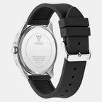 Guess Dress Men Quartz Black Dial Analog Silicone Watch GW0894G1