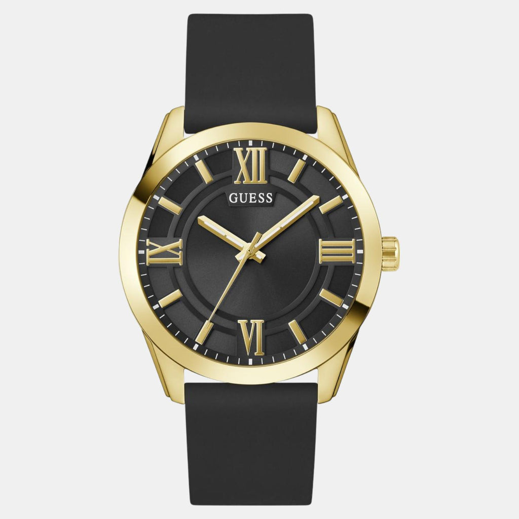 Guess Dress Men Quartz Black Dial Analog Silicone Watch GW0894G2