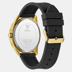 Guess Dress Men Quartz Black Dial Analog Silicone Watch GW0894G2