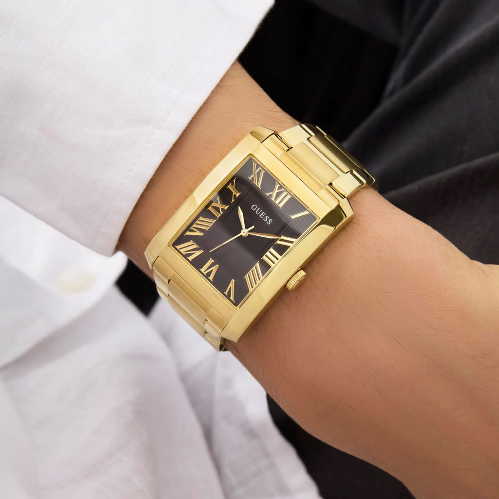 Clyde Men Quartz Black Dial Analog Mesh Watch GW0896G2