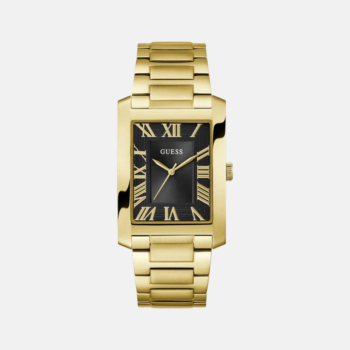 Gd Clyde Men Quartz Black Dial Analog Stainless Steel Watch Gw0896G2