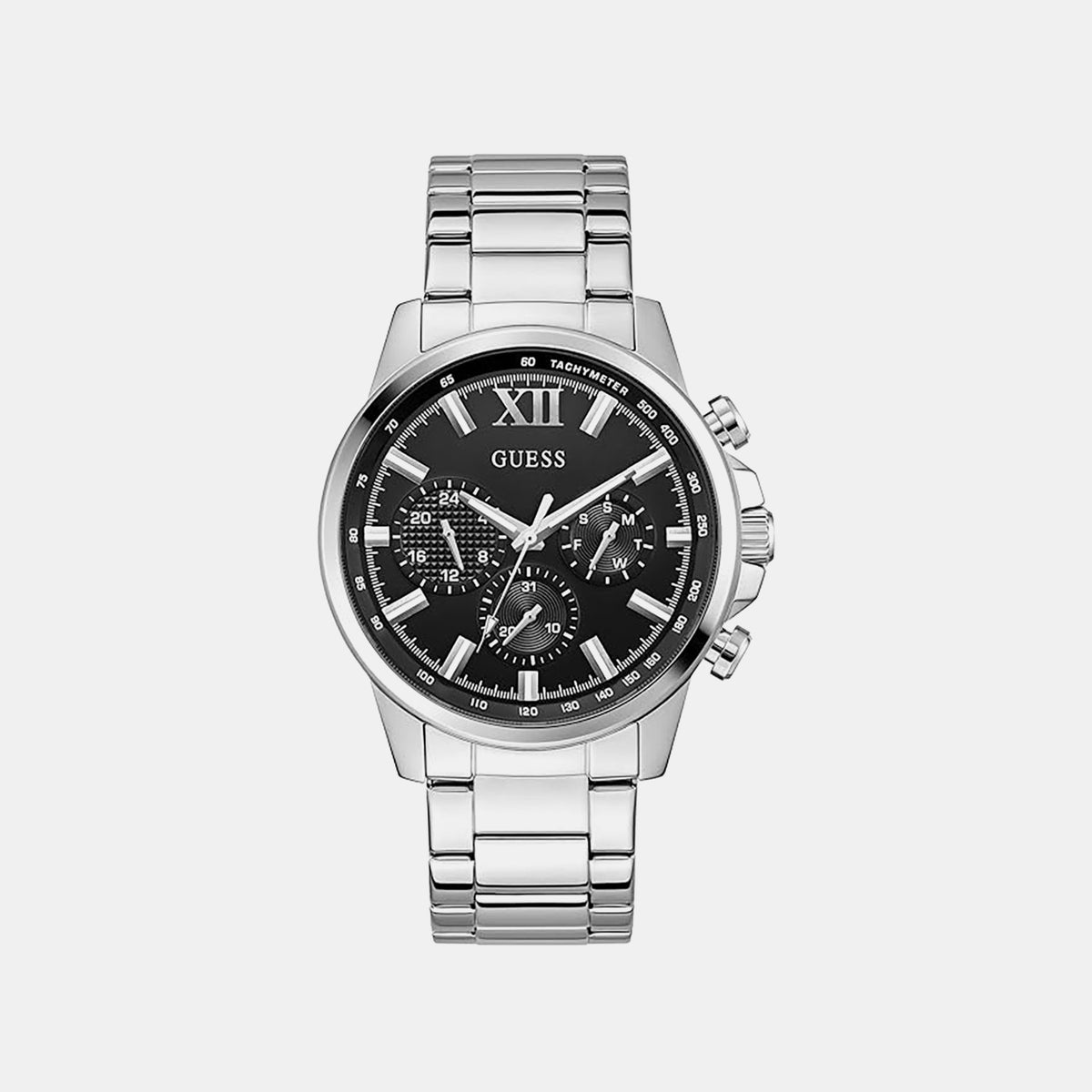 Gd Walker Men Quartz Black Dial Multi-Function Stainless Steel Watch Gw0900G1