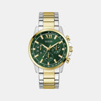 Guess Dress Men Quartz Green Dial Chronograph Stainless Steel Watch GW0900G5