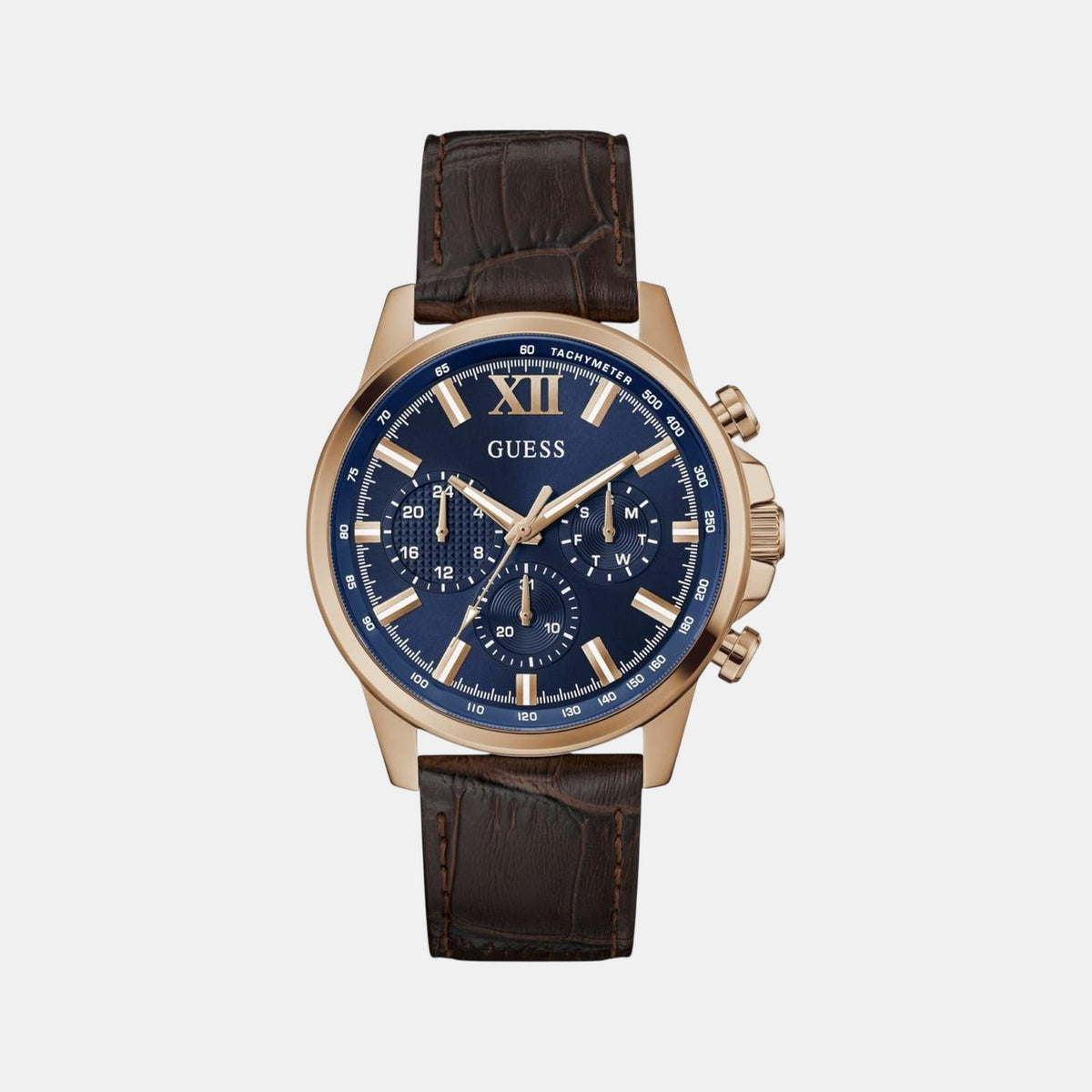 Gd Walker Men Quartz Blue Dial Multi-Function Leather Watch Gw0901G3