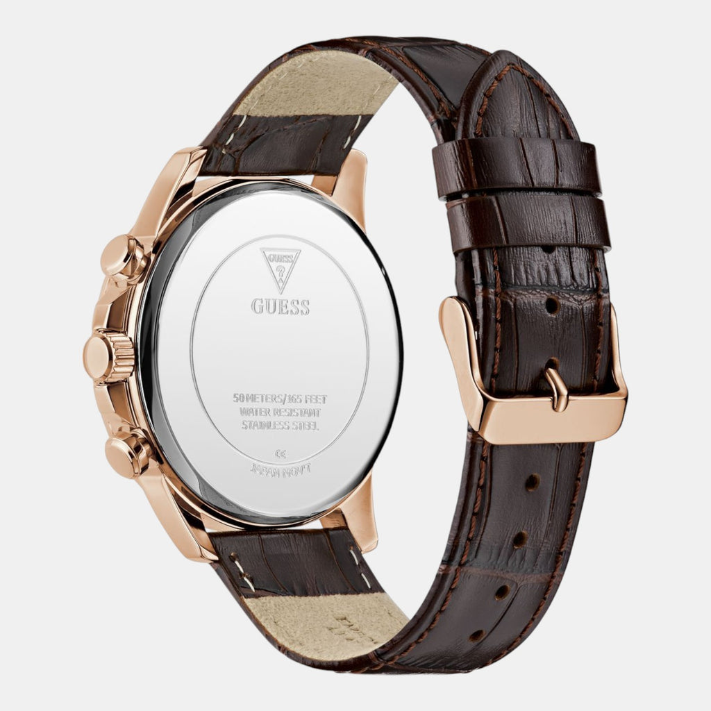 Guess Dress Men Quartz Blue Dial Chronograph Leather Watch GW0901G3