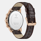 Guess Dress Men Quartz Blue Dial Chronograph Leather Watch GW0901G3