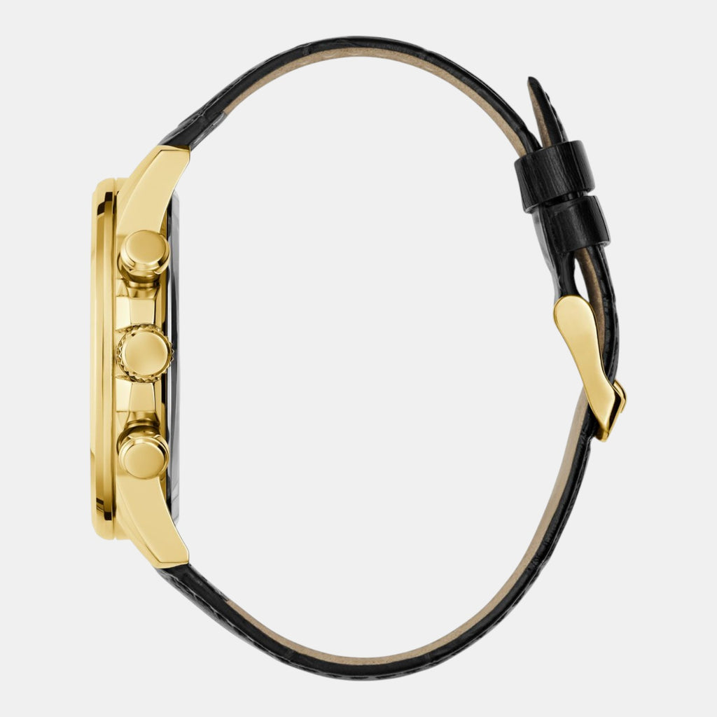 Guess Dress Men Quartz Green Dial Chronograph Leather Watch GW0901G4