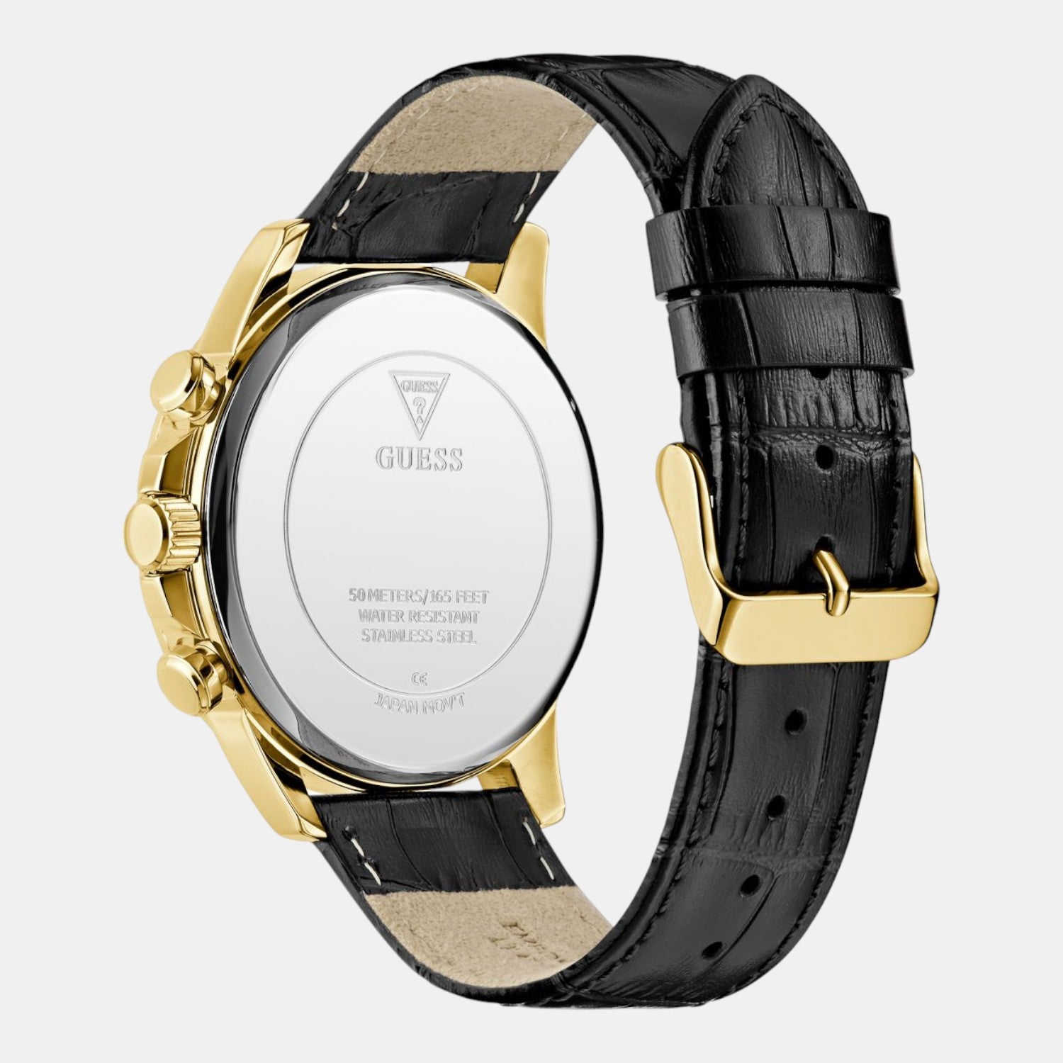 Guess Dress Men Quartz Green Dial Chronograph Leather Watch GW0901G4