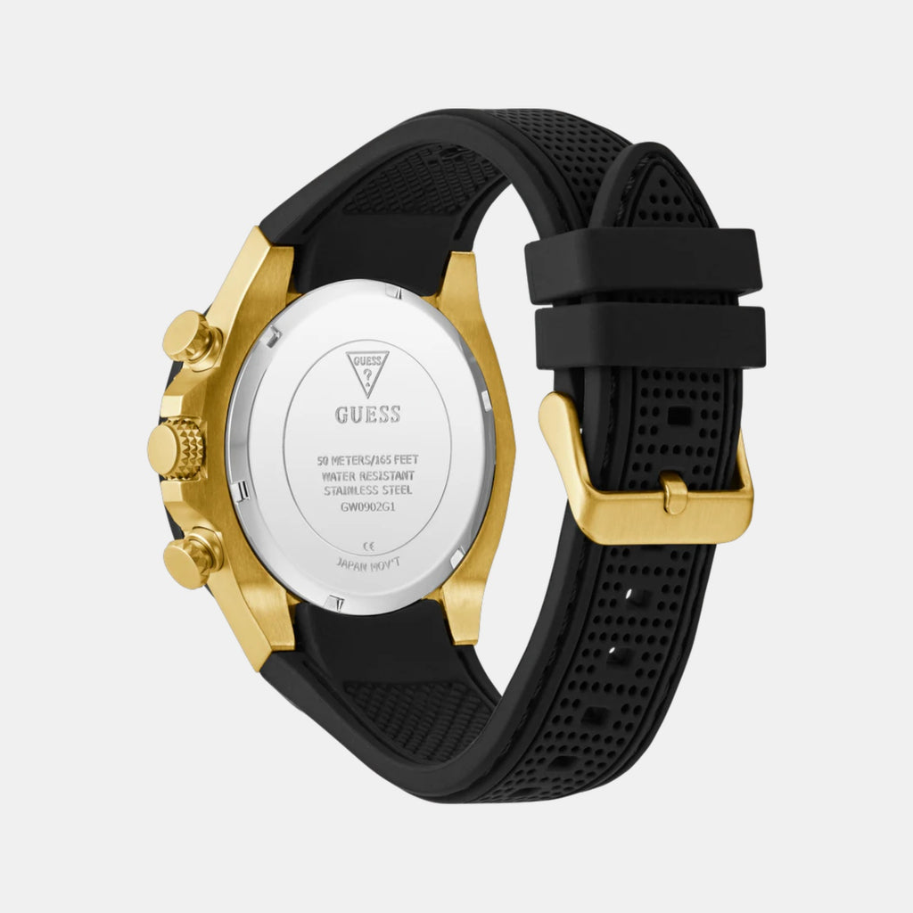 Sport Men Quartz Black Dial Chronograph Silicone Watch GW0902G1