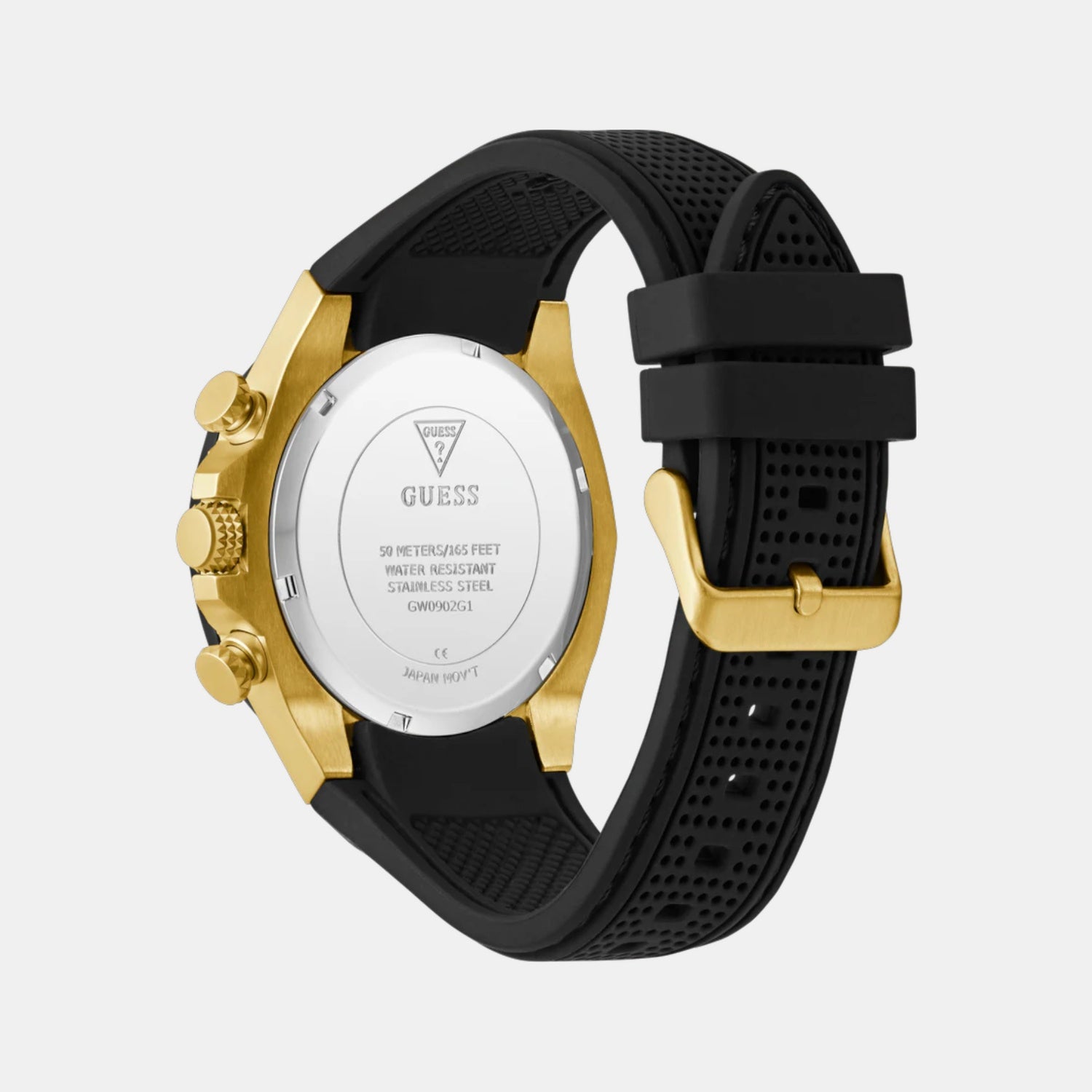 Sport Men Quartz Black Dial Chronograph Silicone Watch GW0902G1