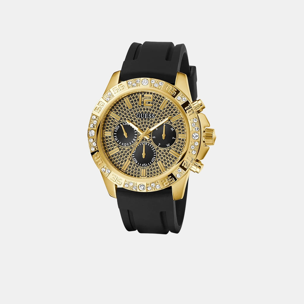 Guess Trend Men Quartz Black Dial Chronograph Silicone Watch GW0909G2