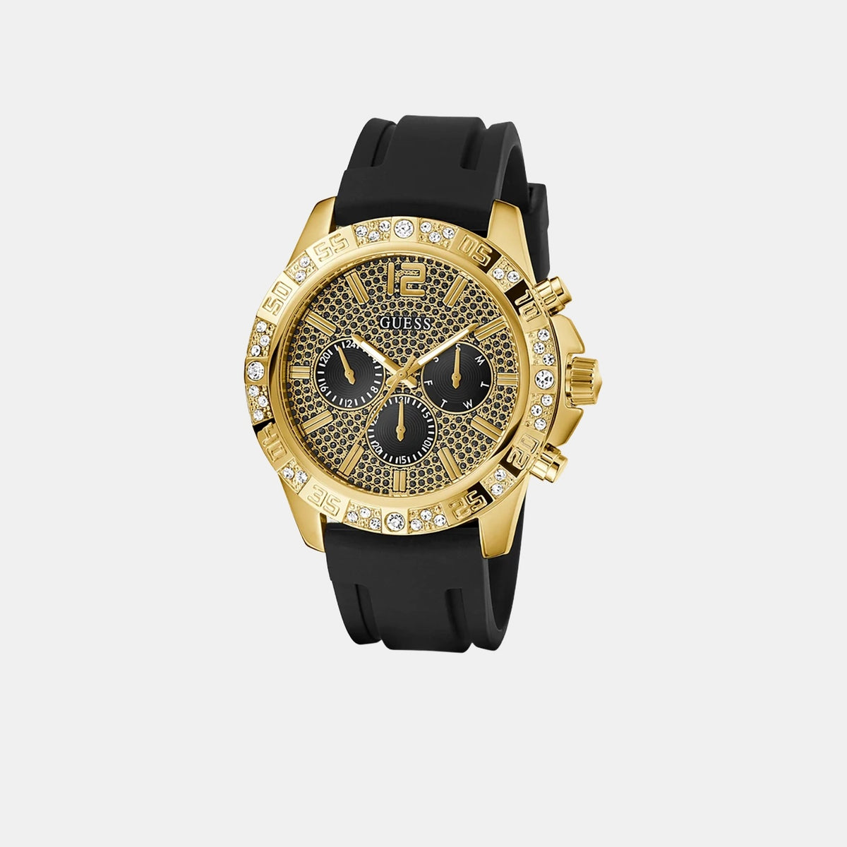 Gt Majestic Men Quartz Black Dial Multi-Function Silicone Watch Gw0909G2