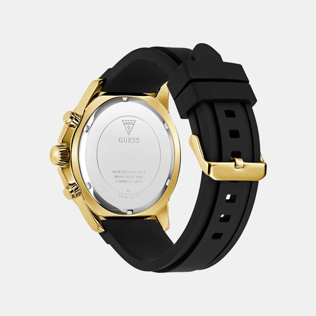 Guess Trend Men Quartz Black Dial Chronograph Silicone Watch GW0909G2