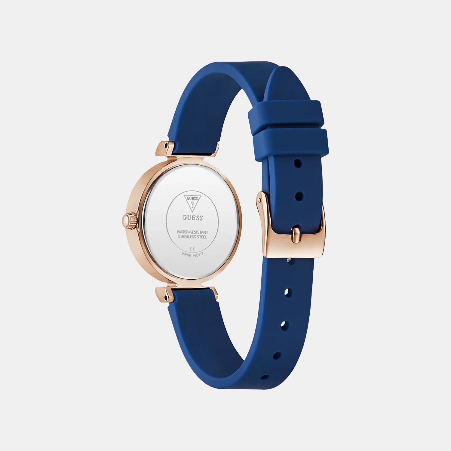 Guess Bejeweled Women Quartz White Dial Analog Silicone Watch GW0912L3