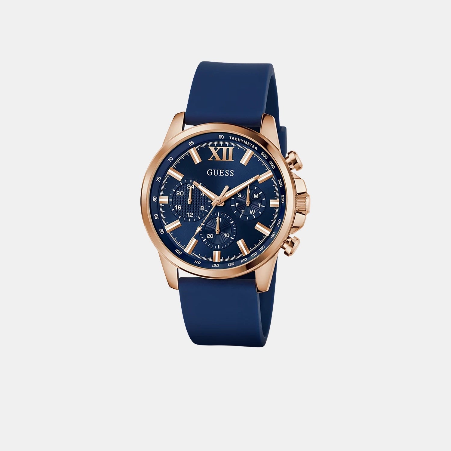 Dress Men Quartz Blue Dial Chronograph Silicone Watch GW0913G1