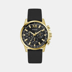 Guess Dress Men Quartz Black Dial Chronograph Silicone Watch GW0913G2