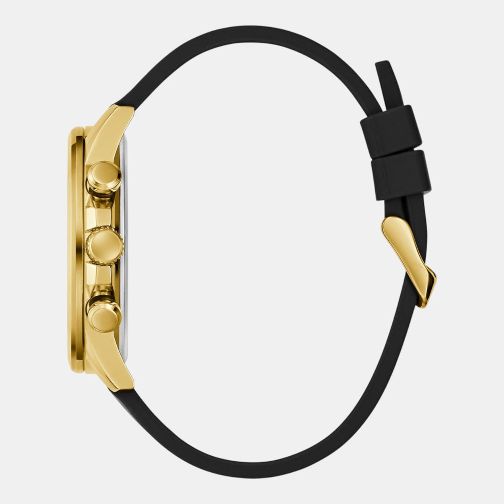 Guess Dress Men Quartz Black Dial Chronograph Silicone Watch GW0913G2