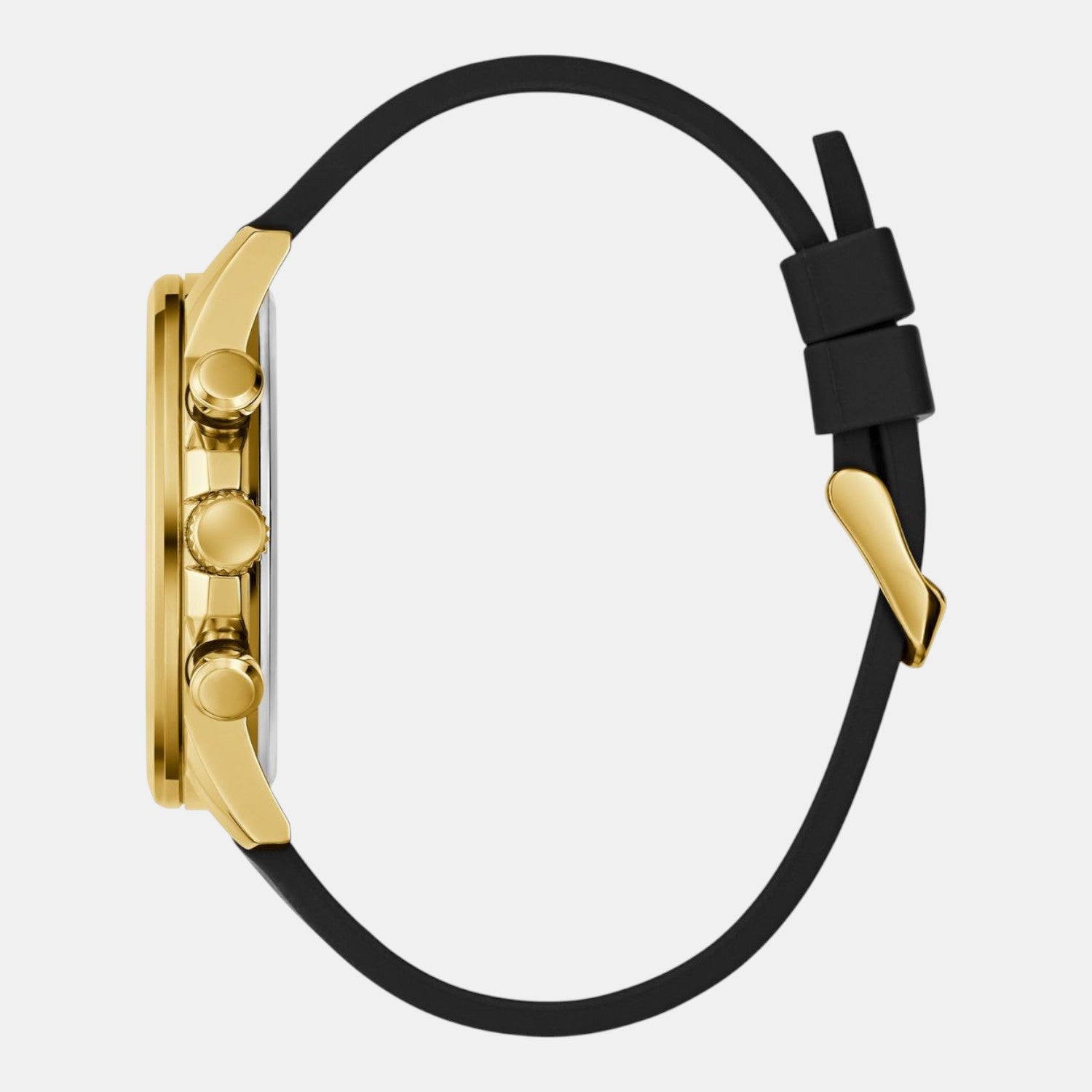 Guess Dress Men Quartz Black Dial Chronograph Silicone Watch GW0913G2