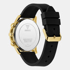 Guess Dress Men Quartz Black Dial Chronograph Silicone Watch GW0913G2