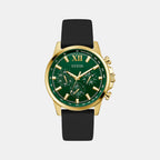 Dress Men Quartz Green Dial Chronograph Silicone Watch GW0913G4
