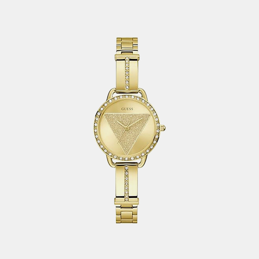 Gt Tri Bellini Women Quartz Champagne Dial Analog Stainless Steel GW0914L2