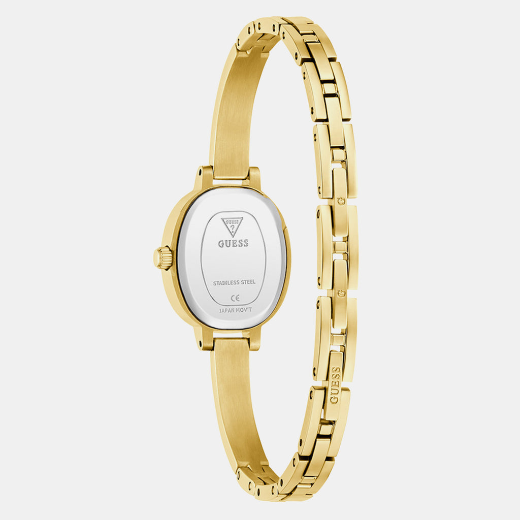 Women Quartz Champagne Dial Analog Stainless Steel Watch GW0924L2