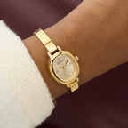 Women Quartz Champagne Dial Analog Stainless Steel Watch GW0924L2