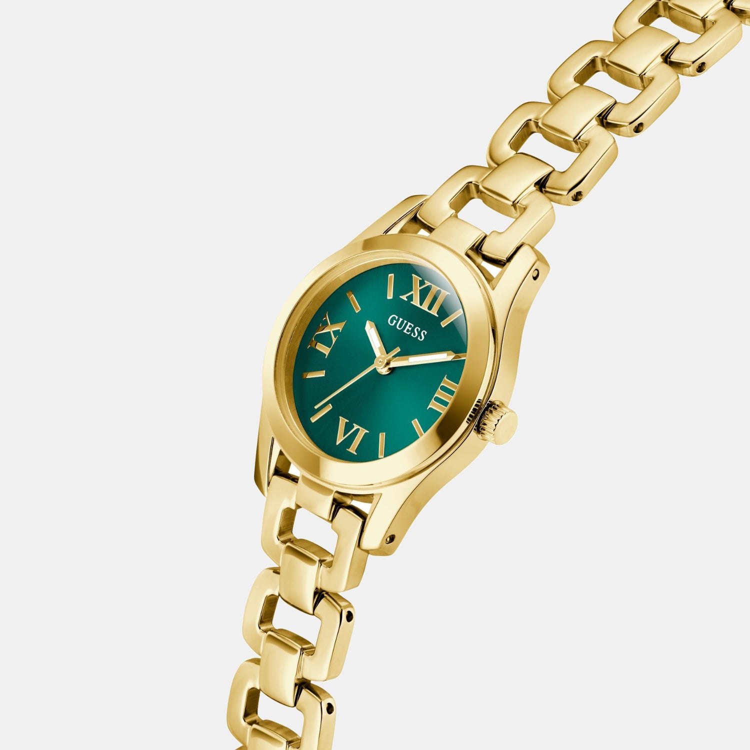 Veda Women Quartz Green Dial Analog Stainless Steel Watch GW0927L2