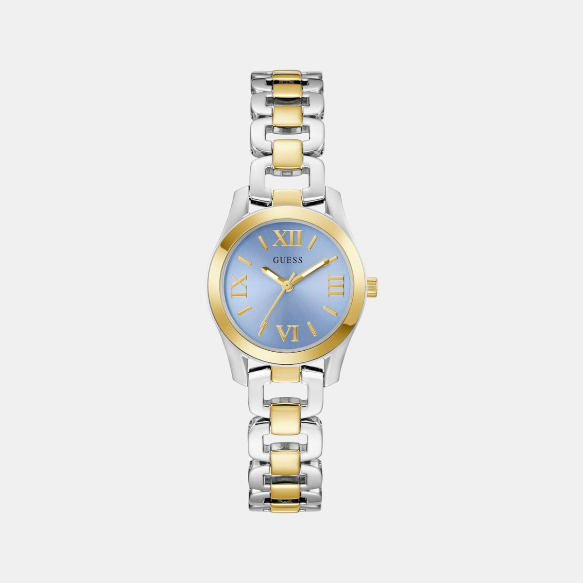 Gb Veda Women Quartz Blue Dial Analog Stainless Steel Watch Gw0927L3
