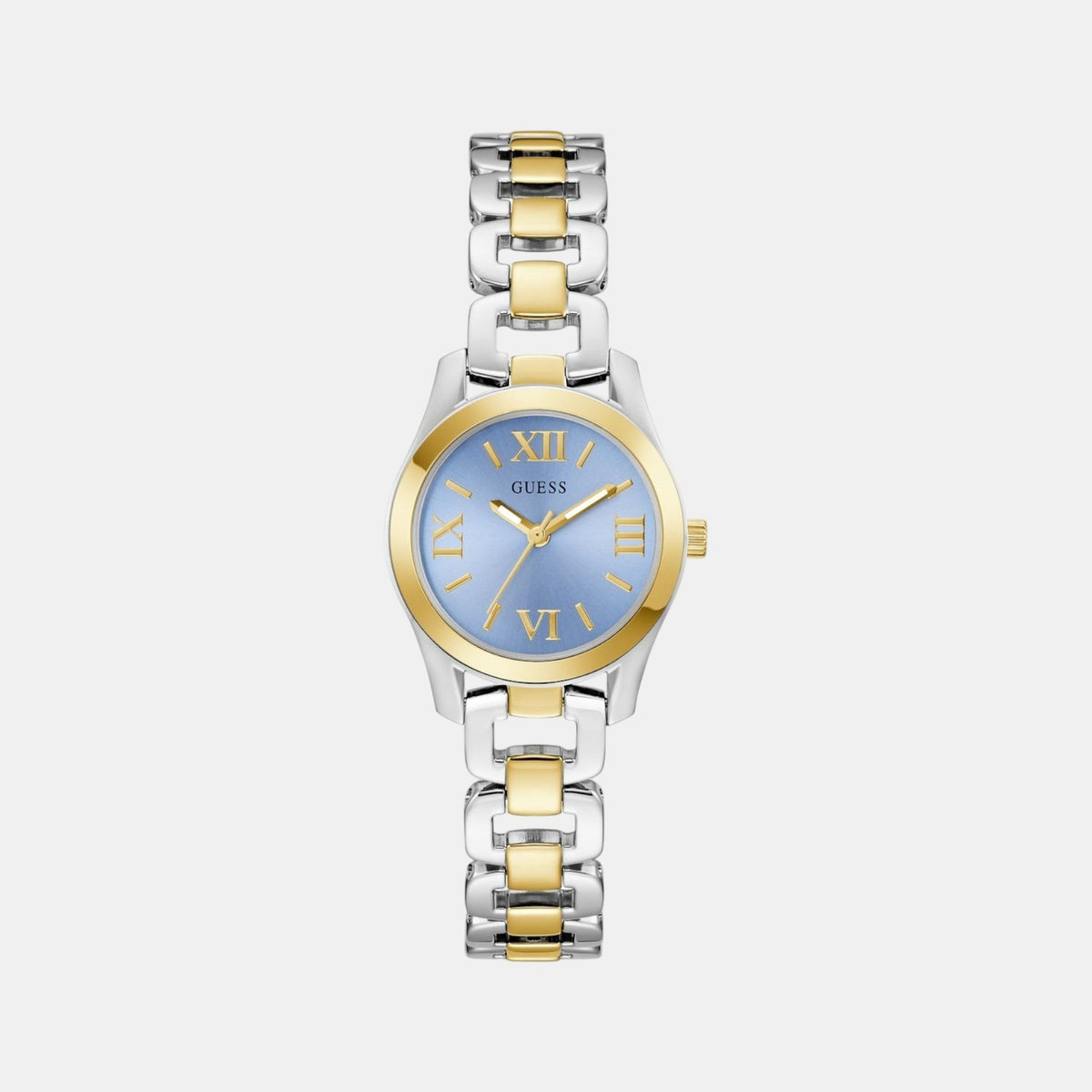 Gb Veda Women Quartz Blue Dial Analog Stainless Steel Watch Gw0927L3