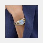 Veda Women Quartz Ice Blue Dial Analog Recycled Steel Watch GW0927L3