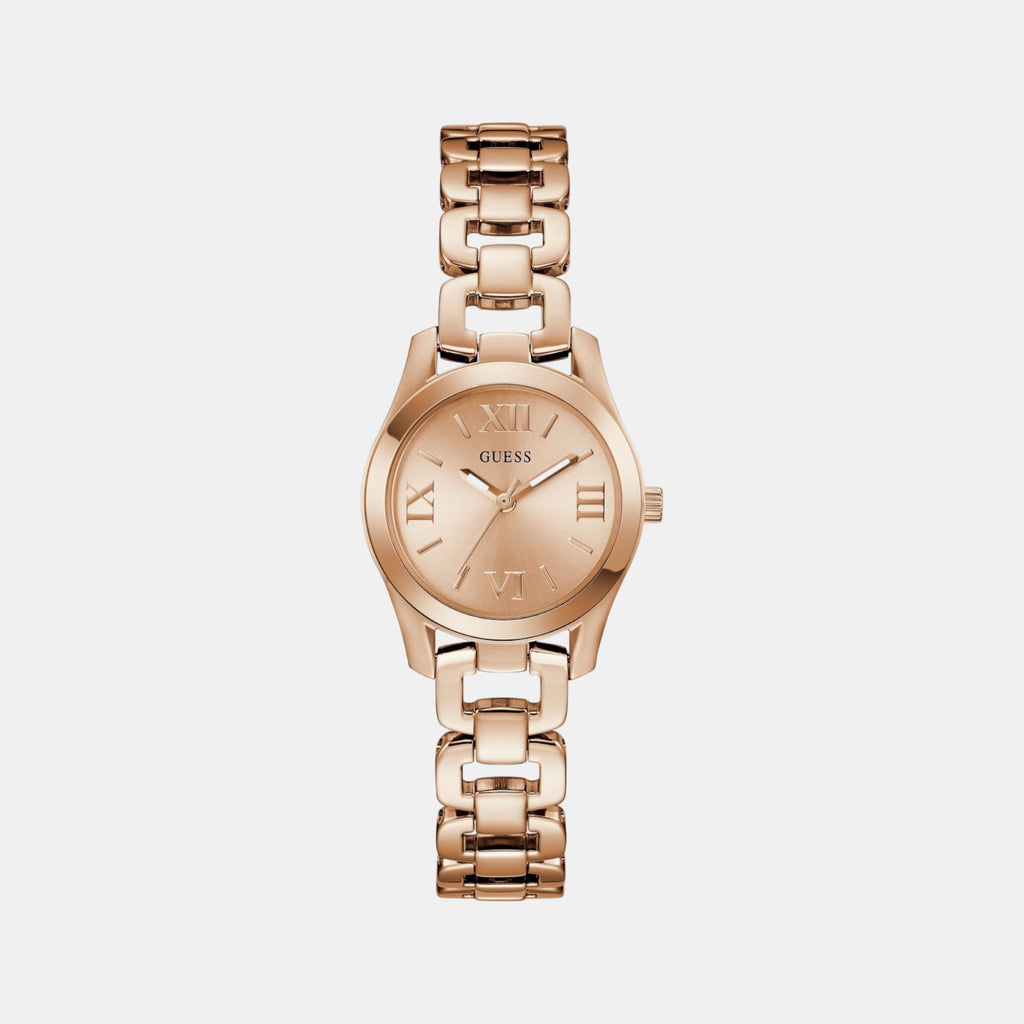 Veda Women Quartz Rose Gold Dial Analog Recycled Steel Watch GW0927L4