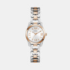 Veda Women Quartz White Dial Analog Stainless Steel Watch GW0927L5