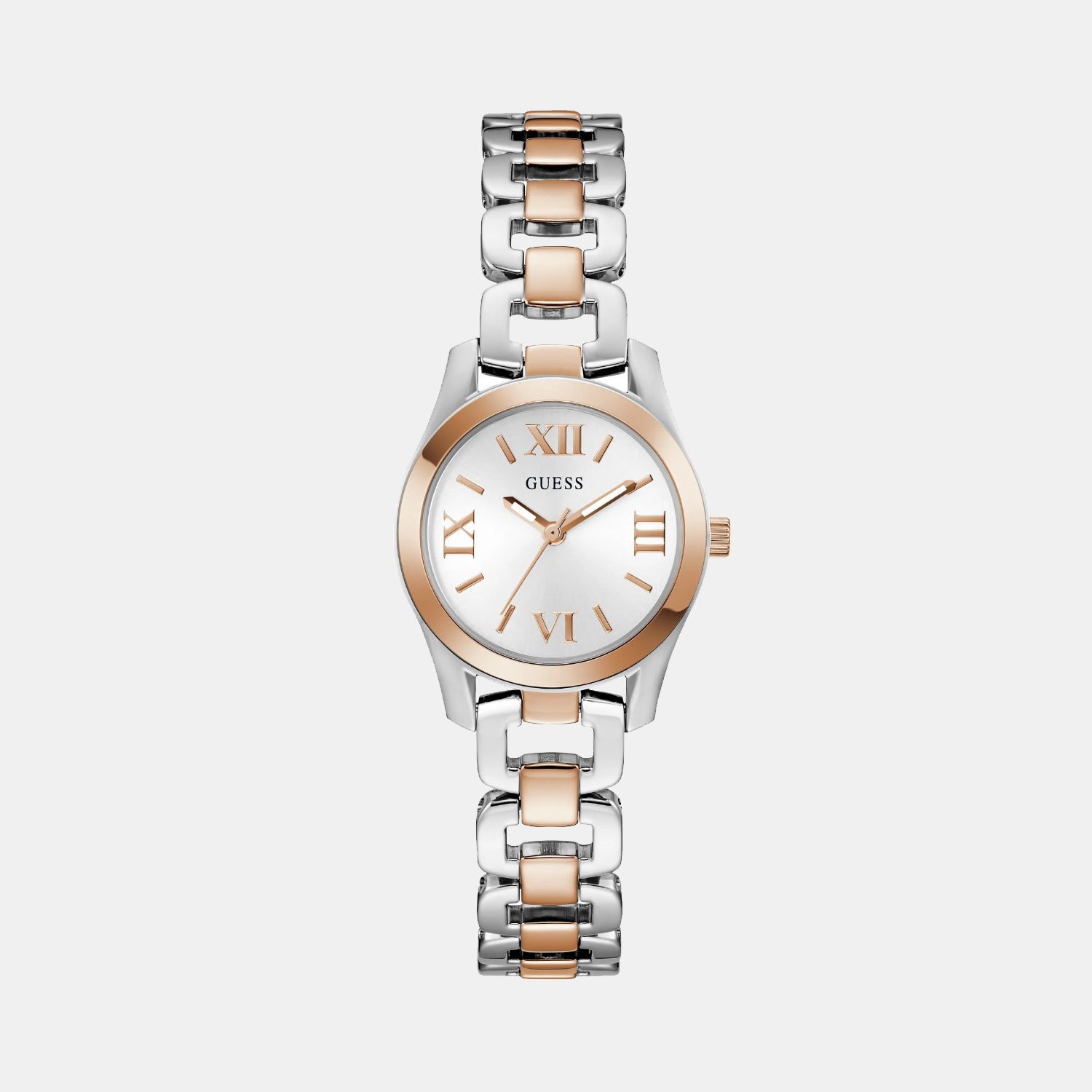 Veda Women Quartz White Dial Analog Stainless Steel Watch GW0927L5