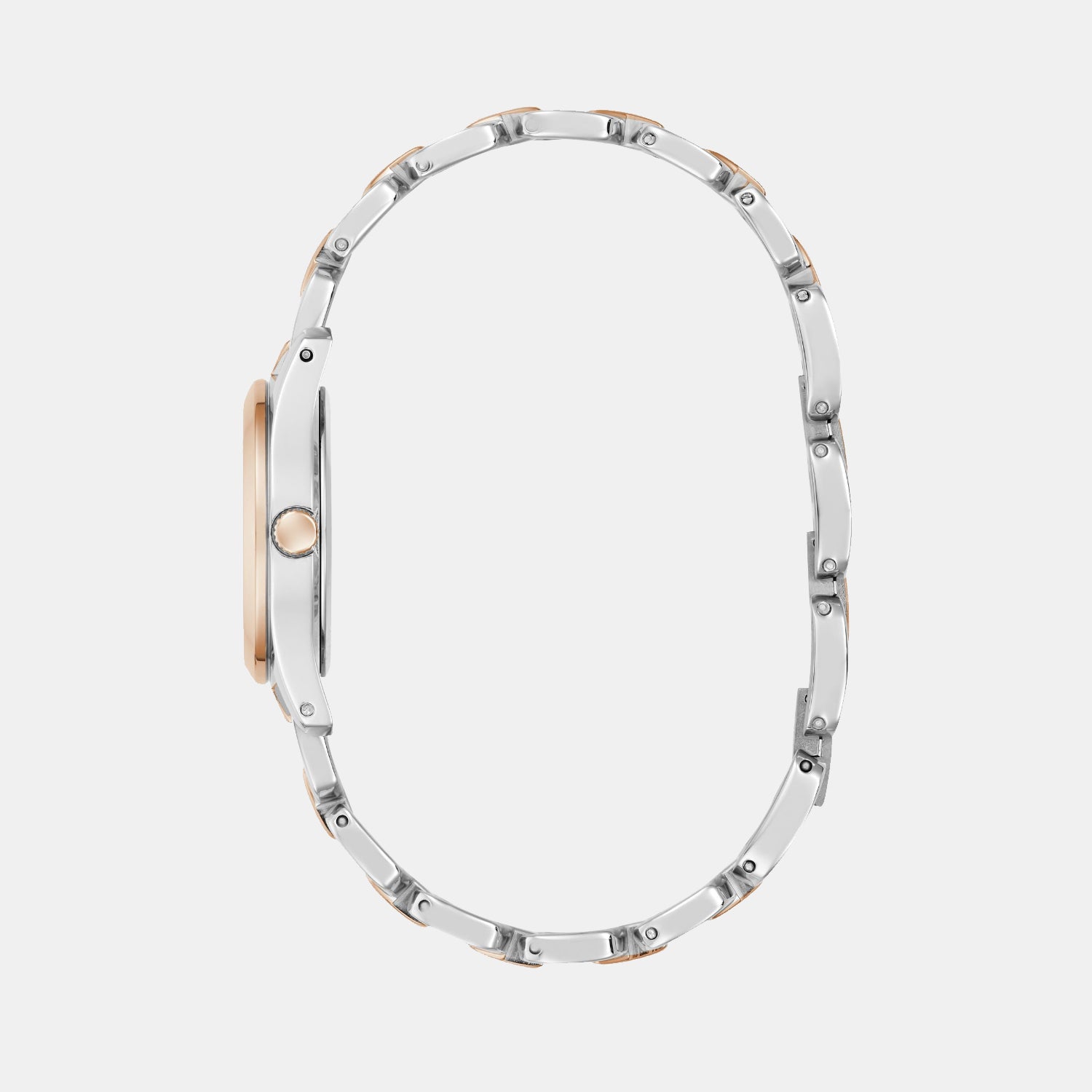 Veda Women Quartz White Dial Analog Stainless Steel Watch GW0927L5