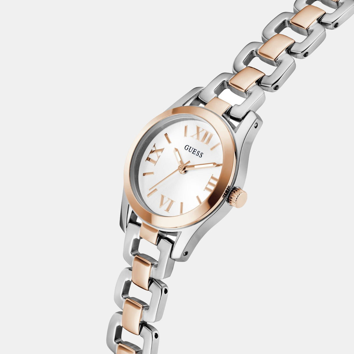 Gb Veda Women Quartz White Dial Analog Stainless Steel Watch Gw0927L5