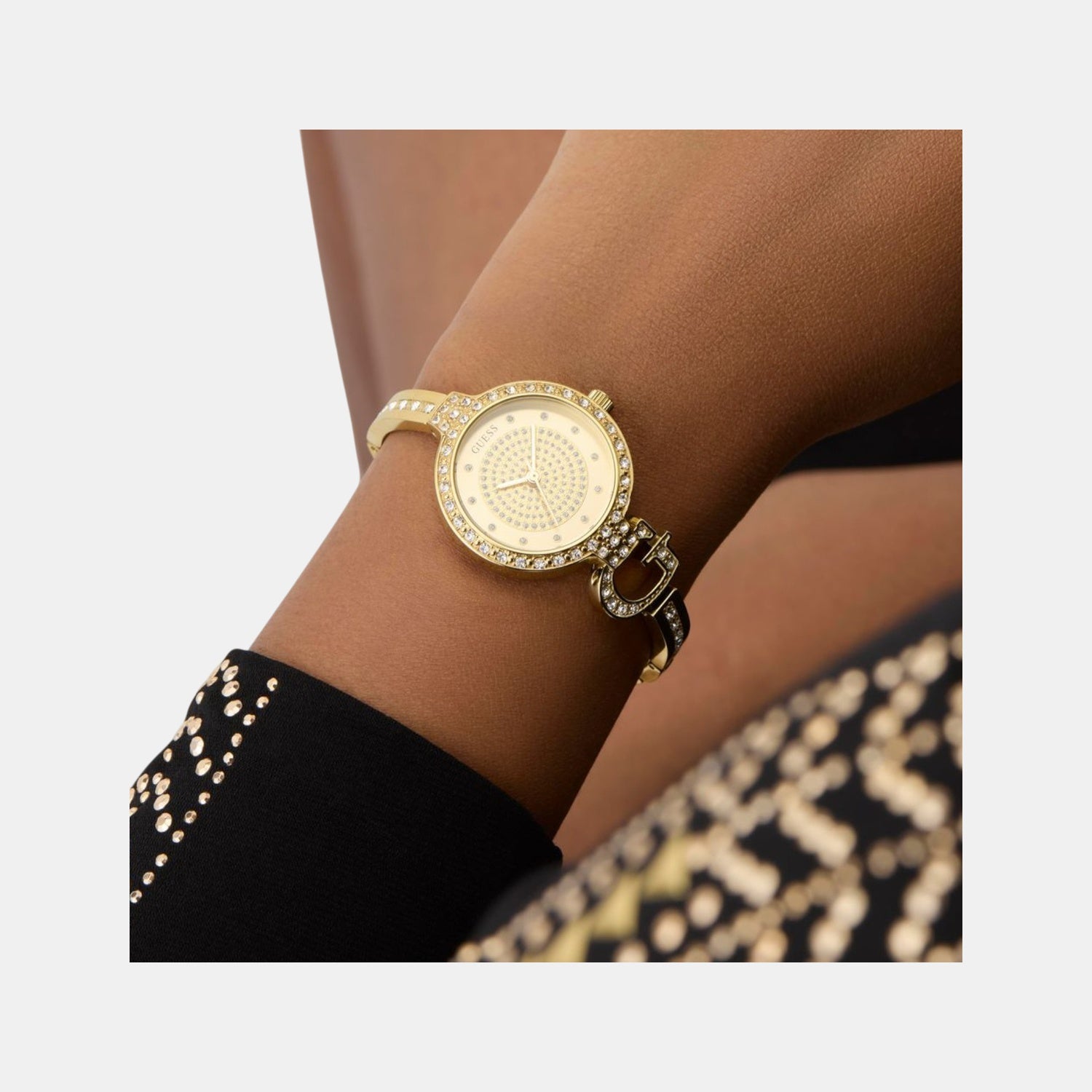 Giselle Women Quartz Champagne Dial Analog Recycled Steel Watch GW0929L2